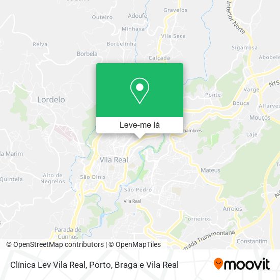Clínica Lev Vila Real mapa