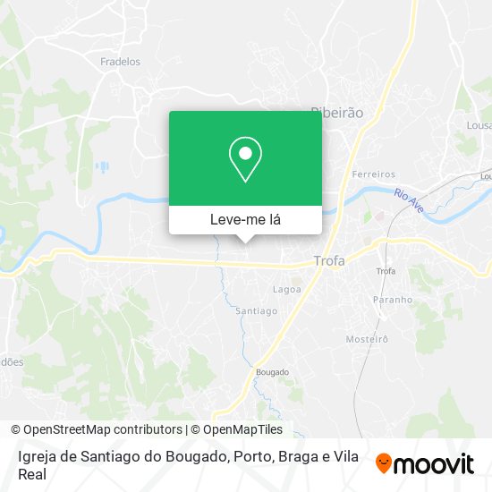 Igreja de Santiago do Bougado mapa