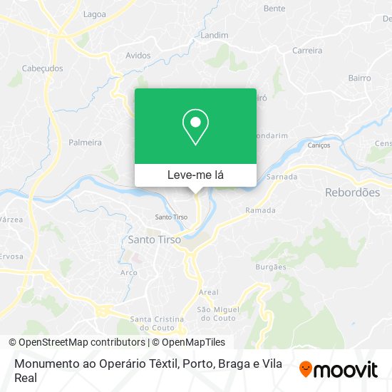 Monumento ao Operário Têxtil mapa