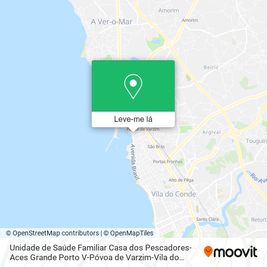 Unidade de Saúde Familiar Casa dos Pescadores-Aces Grande Porto V-Póvoa de Varzim-Vila do Conde mapa