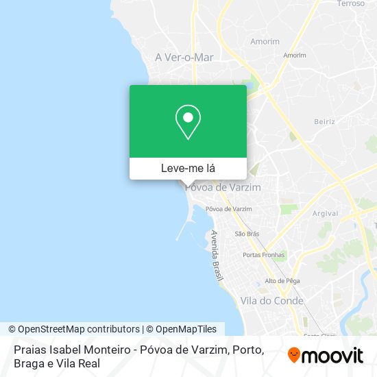 Praias Isabel Monteiro - Póvoa de Varzim mapa