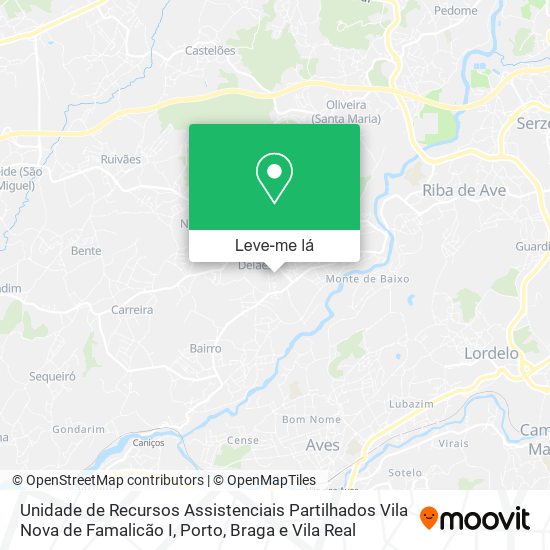 Unidade de Recursos Assistenciais Partilhados Vila Nova de Famalicão I mapa