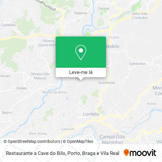Restaurante a Cave do Bilo mapa