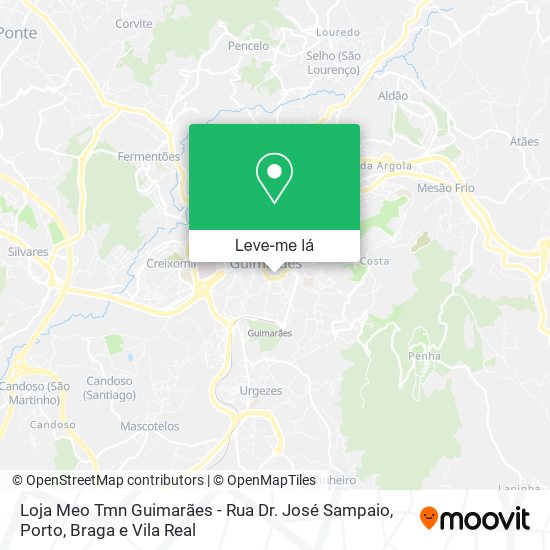 Loja Meo Tmn Guimarães - Rua Dr. José Sampaio mapa