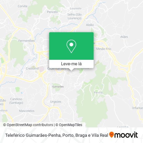 Teleférico Guimarães-Penha mapa
