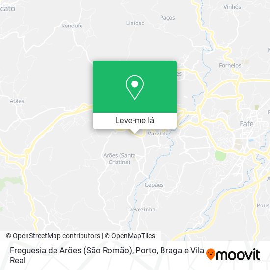 Freguesia de Arões (São Romão) mapa