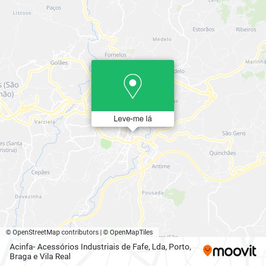 Acinfa- Acessórios Industriais de Fafe, Lda mapa