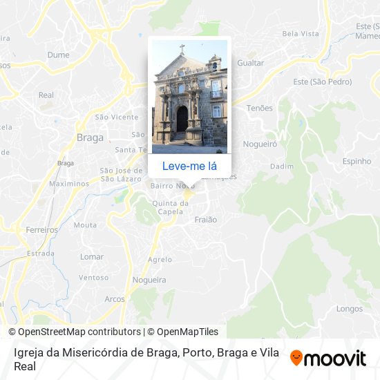 Igreja da Misericórdia de Braga mapa
