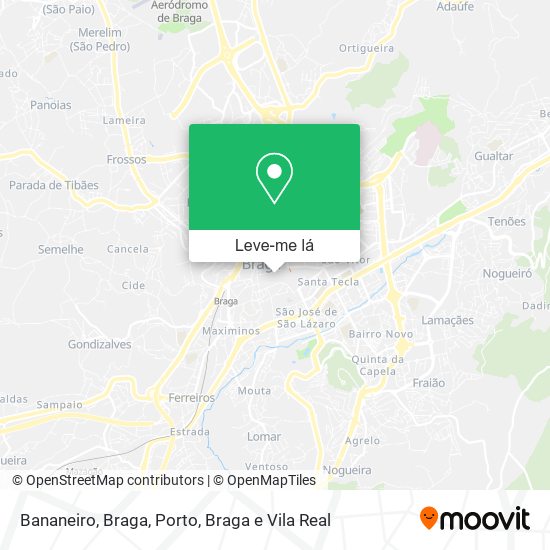 Bananeiro, Braga mapa