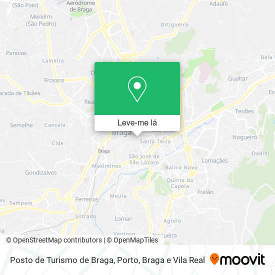 Posto de Turismo de Braga mapa