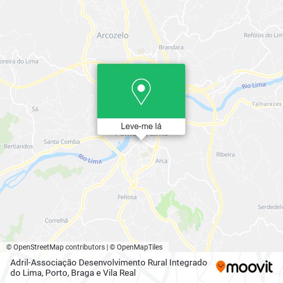 Adril-Associação Desenvolvimento Rural Integrado do Lima mapa