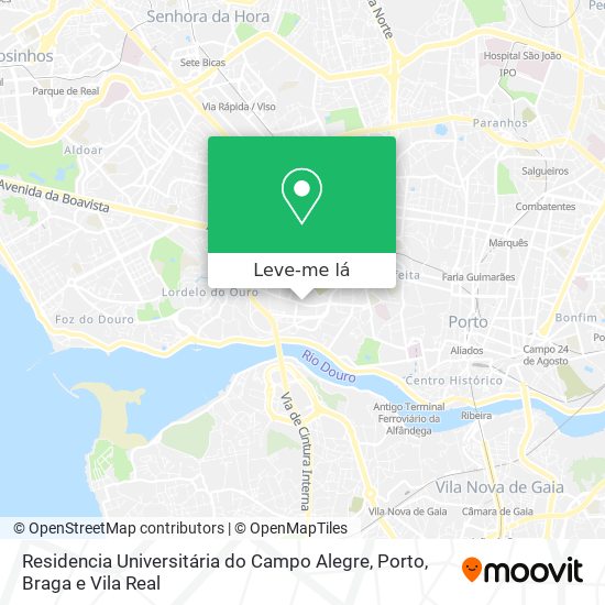 Residencia Universitária do Campo Alegre mapa