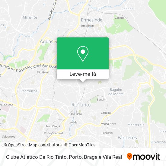 Clube Atletico De Rio Tinto mapa
