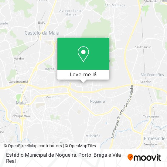 Estádio Municipal de Nogueira mapa