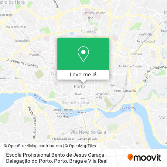 Escola Profissional Bento de Jesus Caraça - Delegação do Porto mapa