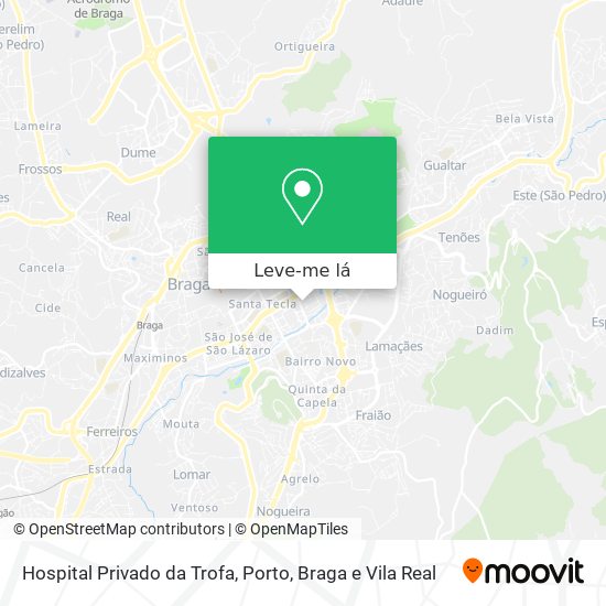 Hospital Privado da Trofa mapa