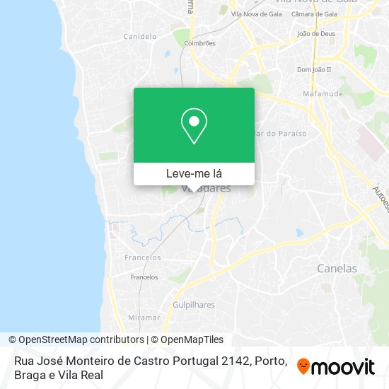 Rua José Monteiro de Castro Portugal 2142 mapa