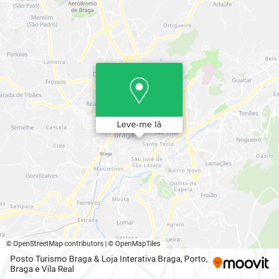 Posto Turismo Braga & Loja Interativa Braga mapa
