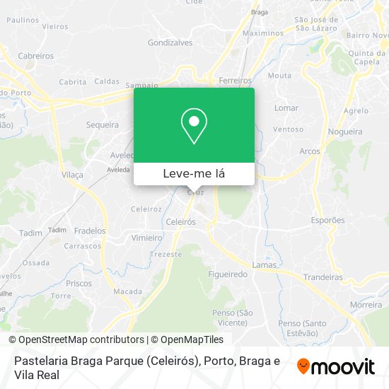 Pastelaria Braga Parque (Celeirós) mapa