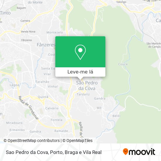 Sao Pedro da Cova mapa