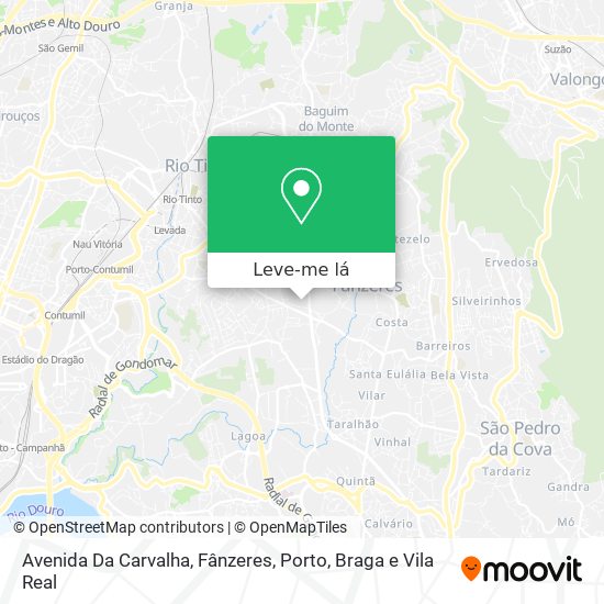 Avenida Da Carvalha, Fânzeres mapa
