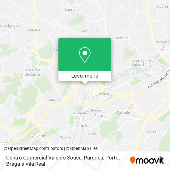 Centro Comercial Vale do Sousa, Paredes mapa