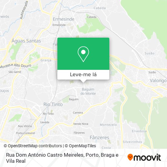 Rua Dom António Castro Meireles mapa