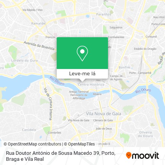 Rua Doutor António de Sousa Macedo 39 mapa