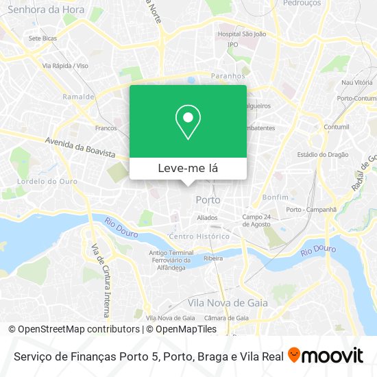 Serviço de Finanças Porto 5 mapa