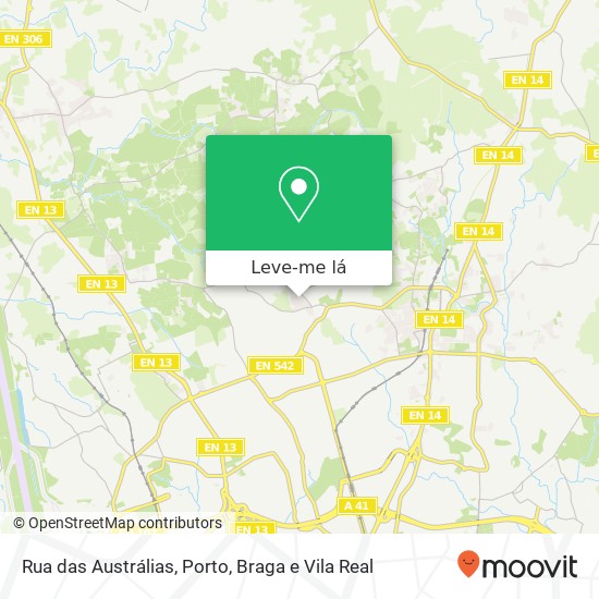 Rua das Austrálias mapa