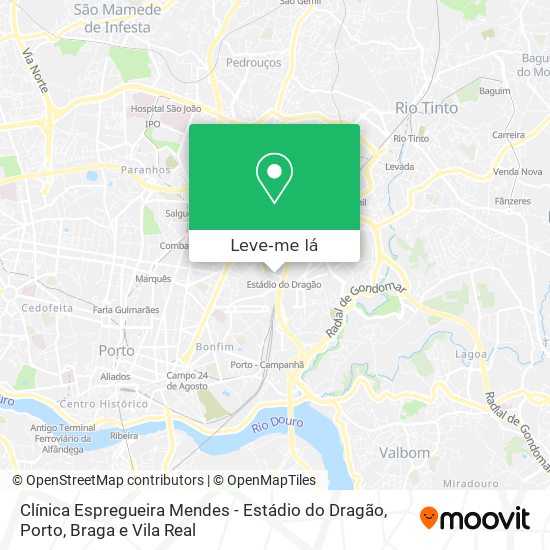 Clínica Espregueira Mendes - Estádio do Dragão mapa