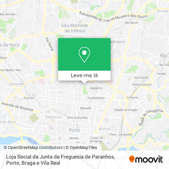 Loja Social da Junta de Freguesia de Paranhos mapa