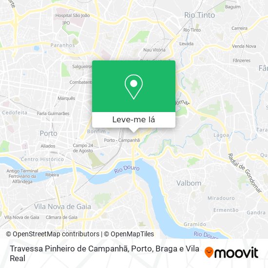 Travessa Pinheiro de Campanhã mapa