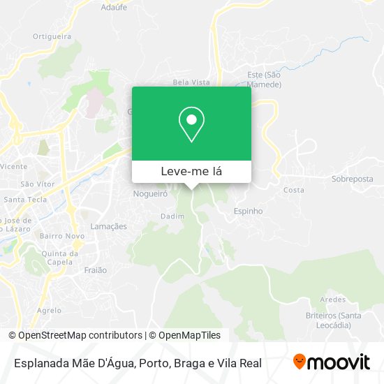 Esplanada Mãe D'Água mapa