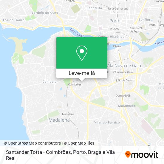 Santander Totta - Coimbrões mapa