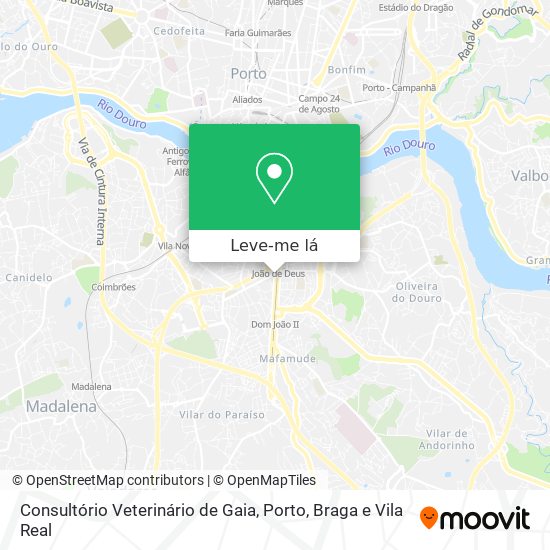 Consultório Veterinário de Gaia mapa