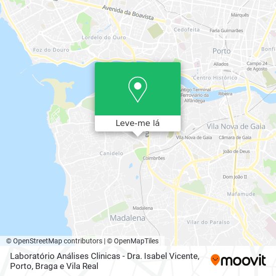 Laboratório Análises Clinicas - Dra. Isabel Vicente mapa