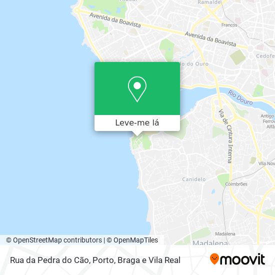 Rua da Pedra do Cão mapa