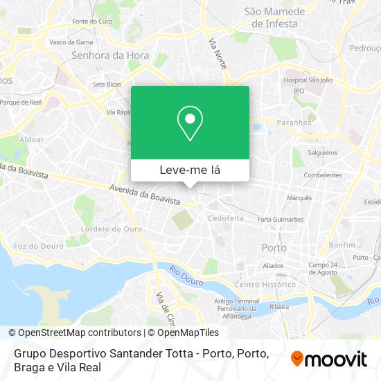 Grupo Desportivo Santander Totta - Porto mapa