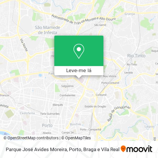 Parque José Avides Moreira mapa
