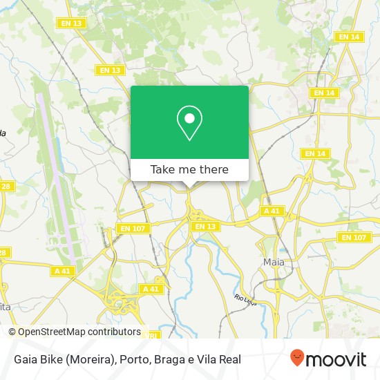 Gaia Bike (Moreira) mapa