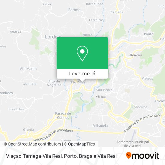 Viaçao Tamega-Vila Real mapa