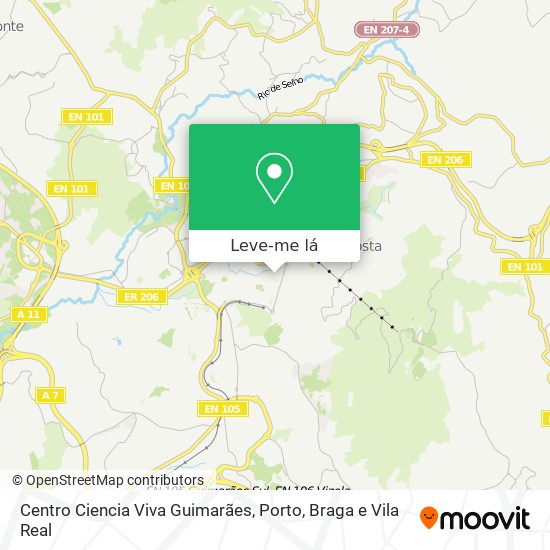 Centro Ciencia Viva Guimarães mapa