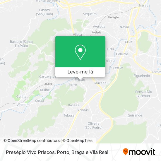 Presépio Vivo Priscos mapa