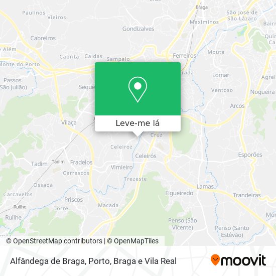 Alfândega de Braga mapa