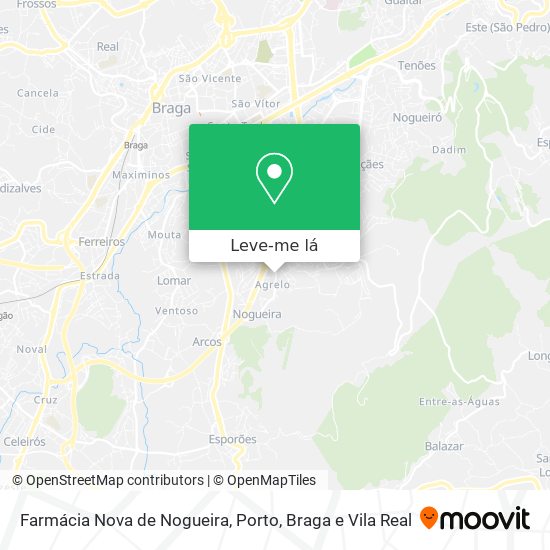 Farmácia Nova de Nogueira mapa