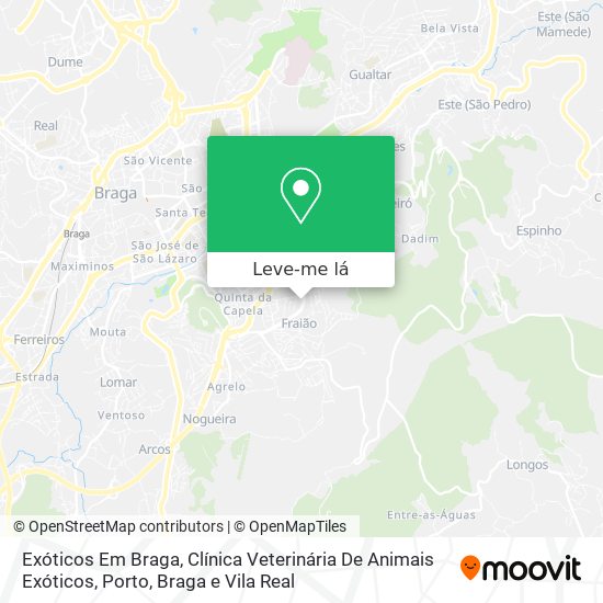 Exóticos Em Braga, Clínica Veterinária De Animais Exóticos mapa