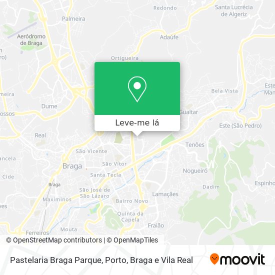 Pastelaria Braga Parque mapa