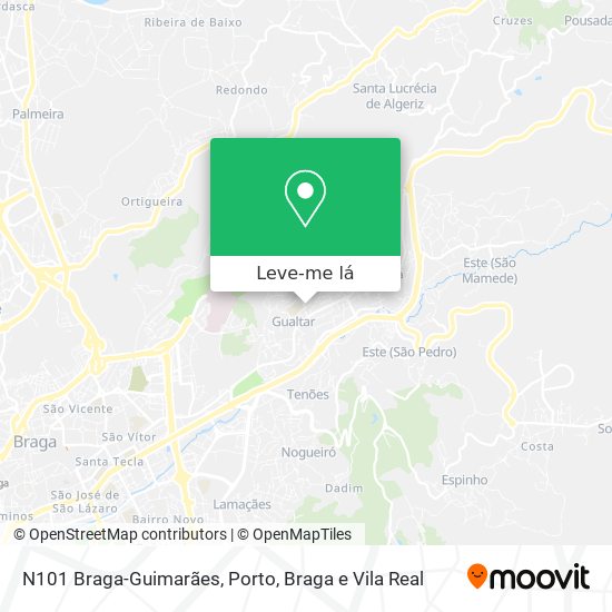 N101 Braga-Guimarães mapa
