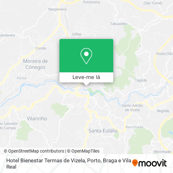 Hotel Bienestar Termas de Vizela mapa